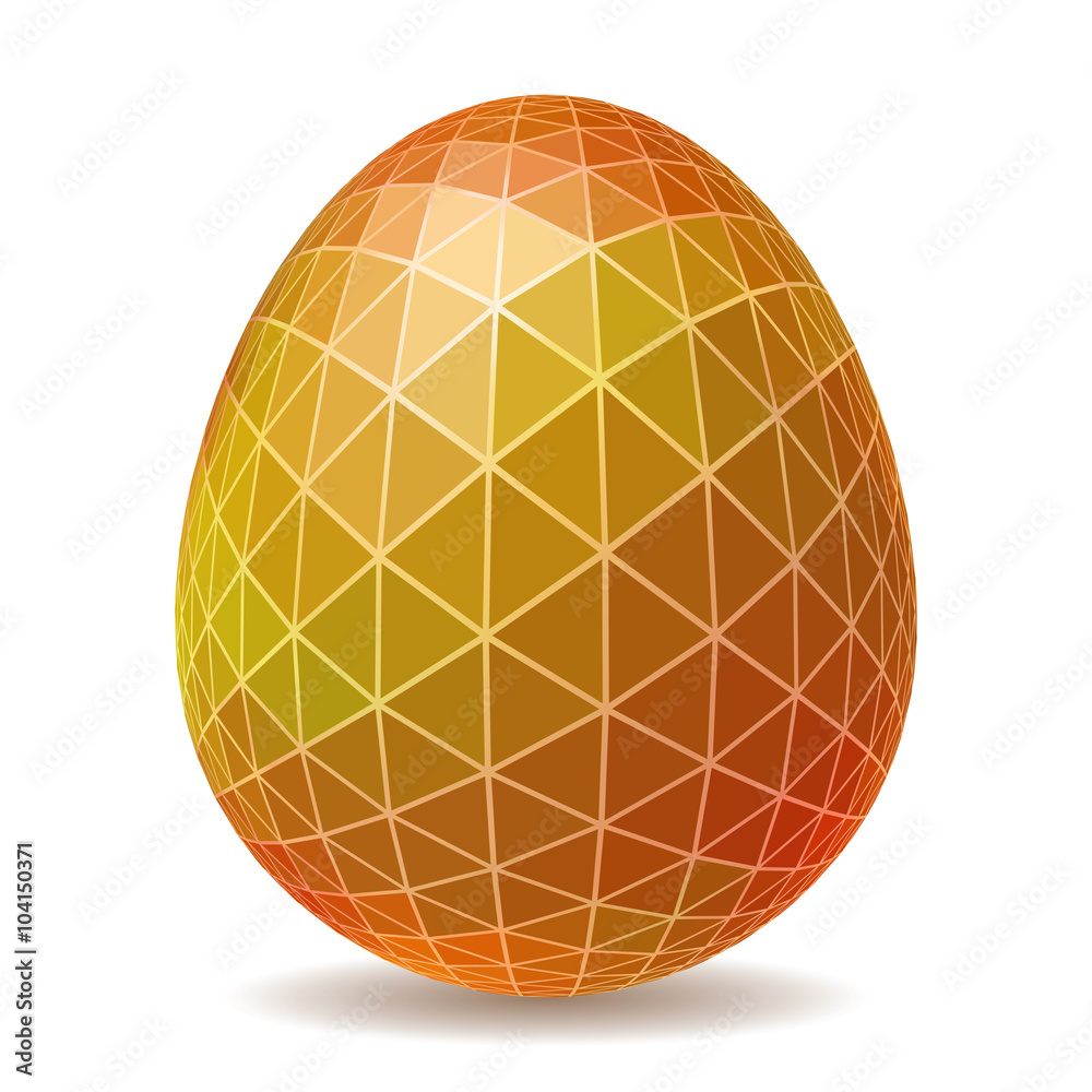 Abstract Easter egg. Triangular style