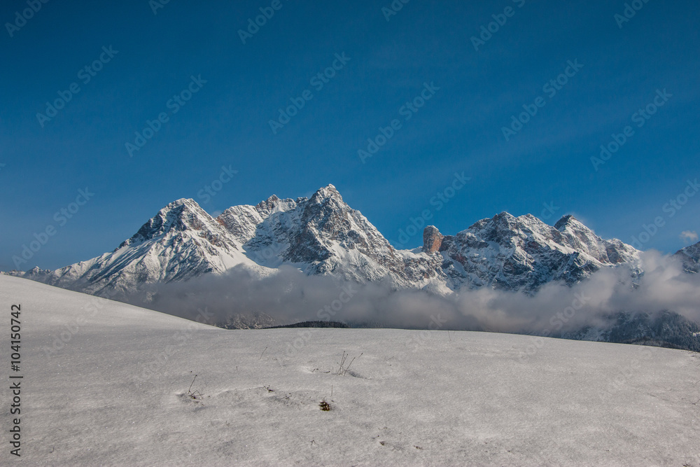 Berge im Winter, Steinernes Meer Saalfelden Berge im Winter, Steinernes Meer Saalfelden
