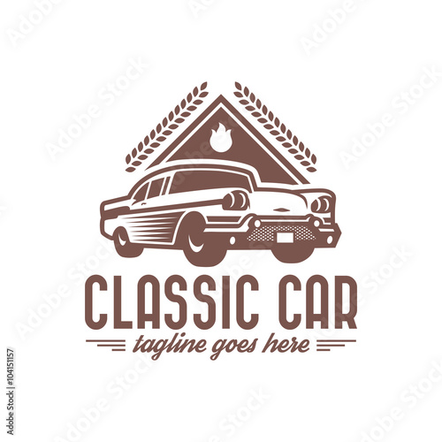 Vintage Car Logo template