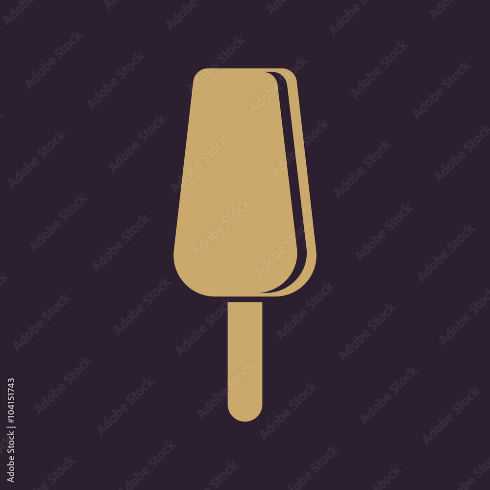 The ice cream icon. Dessert and popsicle, refreshing symbol. Flat The ice cream icon. Dessert and popsicle, refreshing symbol. Flat