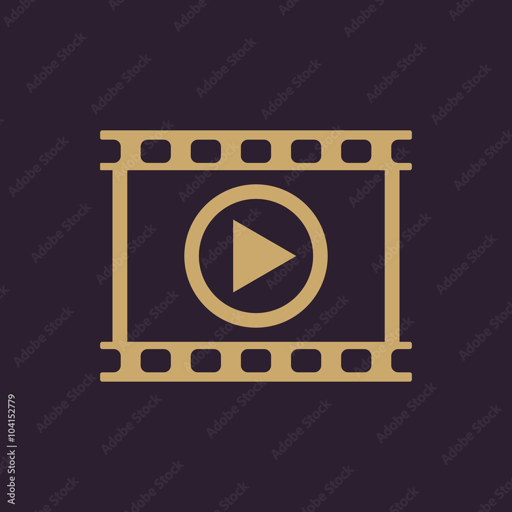 The video icon. Play and player, movie, cinema symbol. Flat The video icon. Play and player, movie, cinema symbol. Flat