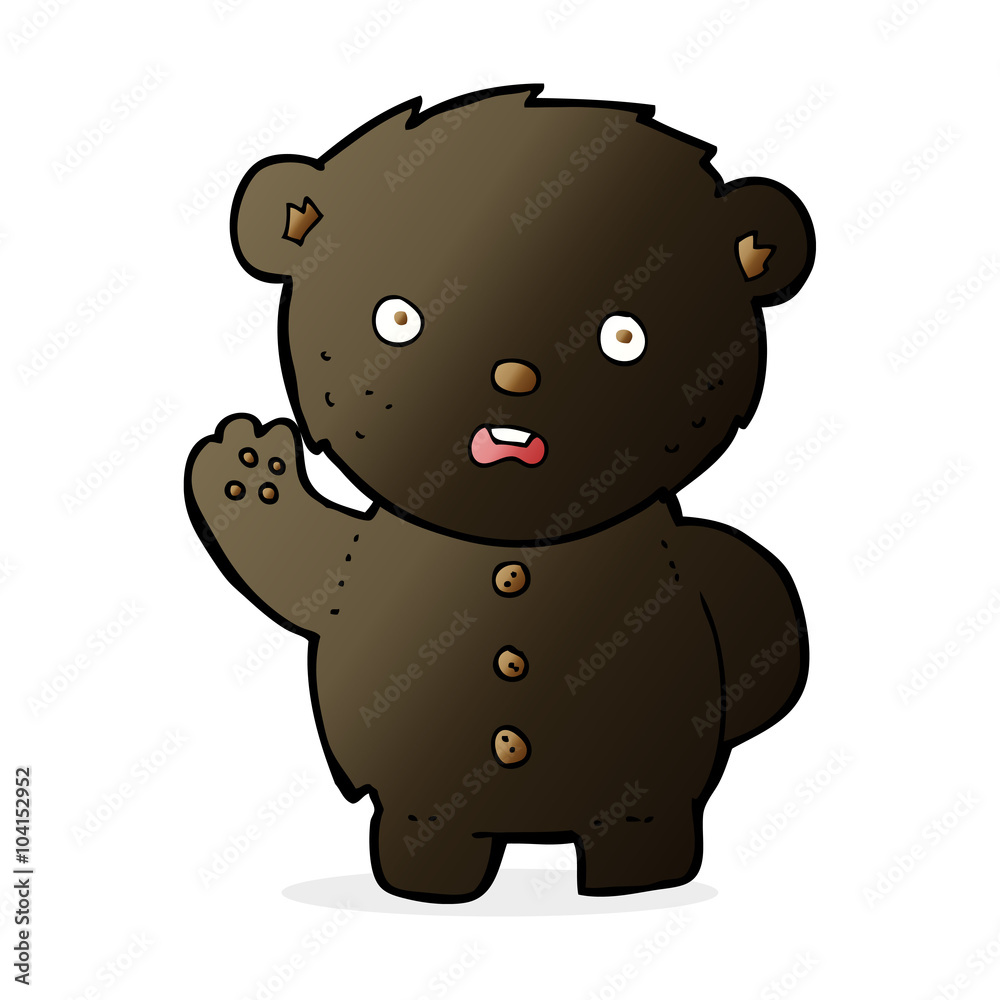 cartoon unhappy black teddy bear cartoon unhappy black teddy bear