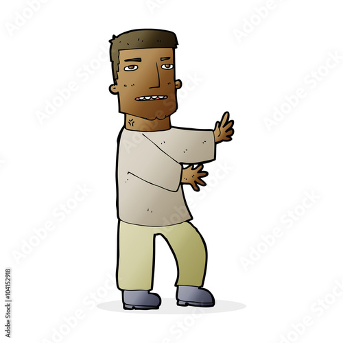 cartoon man gesturing