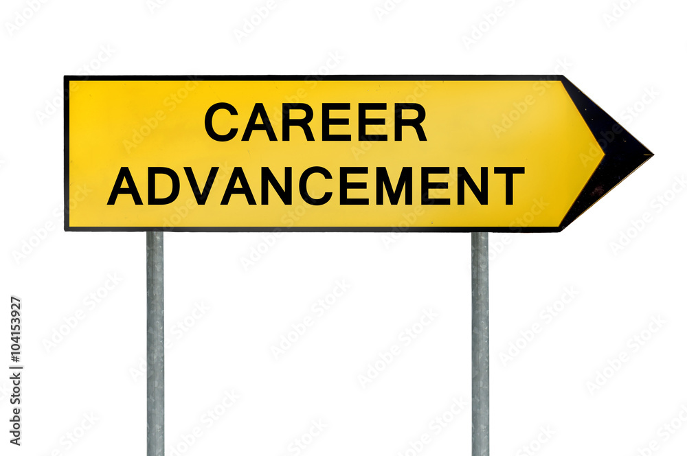Yellow street concept career advancement sign Yellow street concept career advancement sign