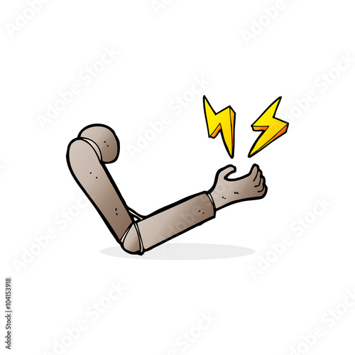 cartoon prosthetic arm