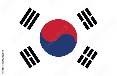 Vector of South Korean flag.