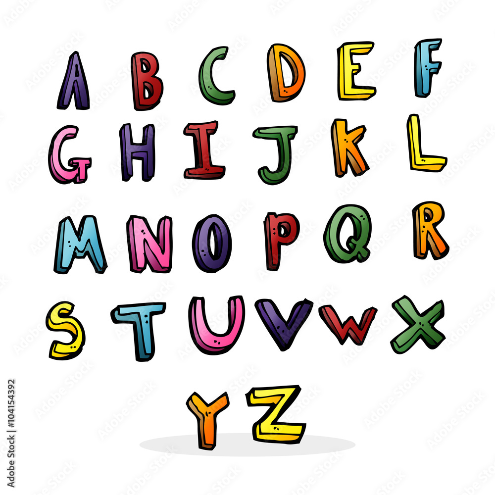 Fototapeta premium cartoon alphabet