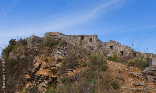 Ruins of Mogren Fort (1860) near Budva, Montenegro