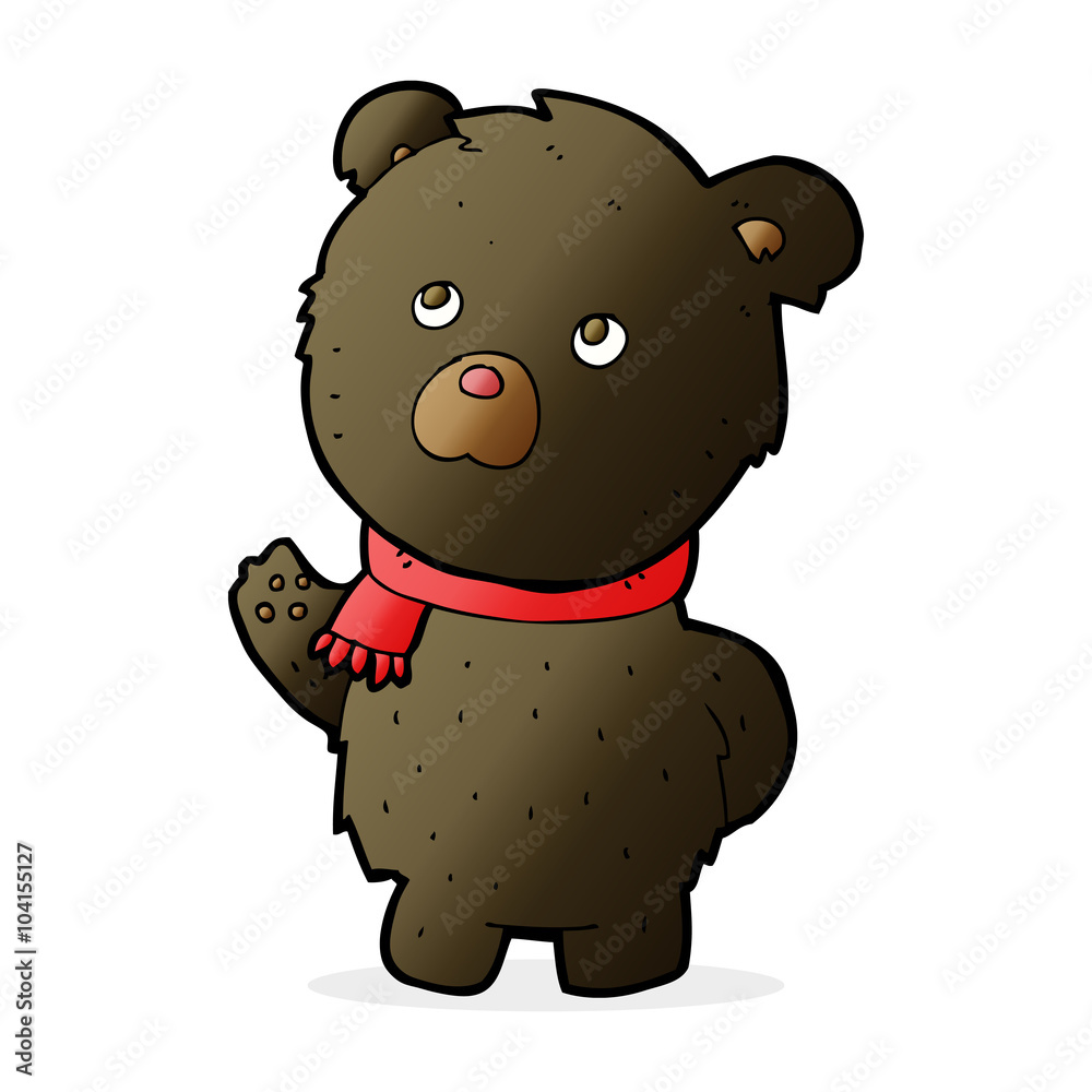 Fototapeta premium cartoon cute black bear