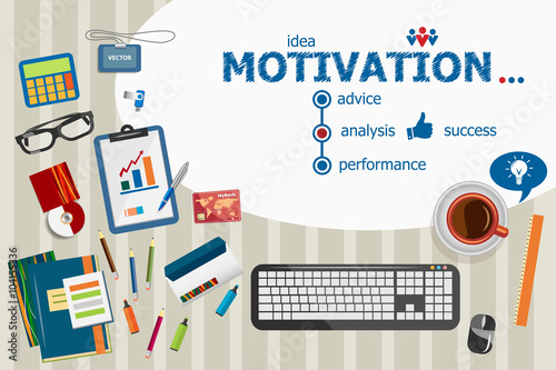 Motivation design and flat design illustration concepts for busi