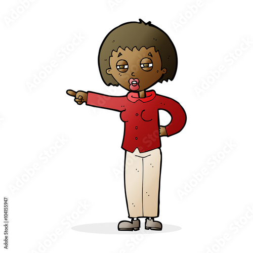 cartoon woman telling off