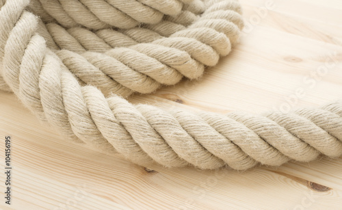 Close up of strong marine rope