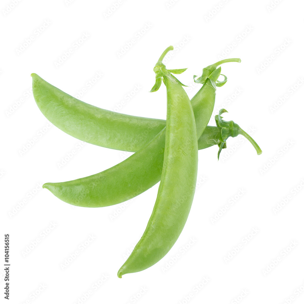 sweet fresh green peas isolated on white background sweet fresh green peas isolated on white background