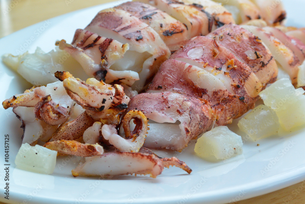 Grilled squid Grilled squid