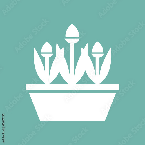 Flowers in the pot icon