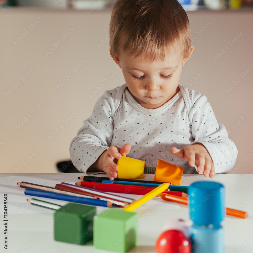 Little Boy Is Playing With Toys Little Boy Is Playing With Toys