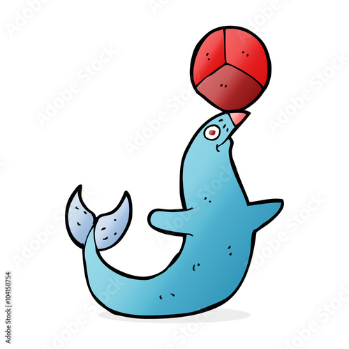cartoon performing seal