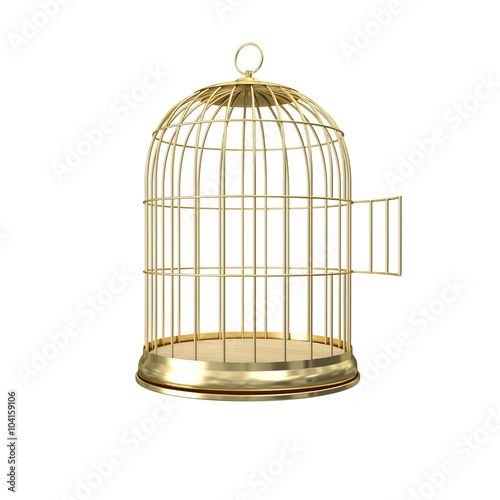 Tablou canvas 3d golden birdcage