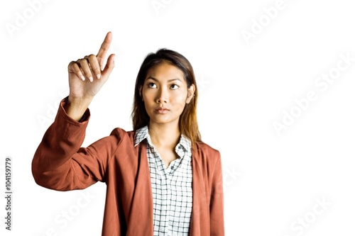 Businesswoman pointing 