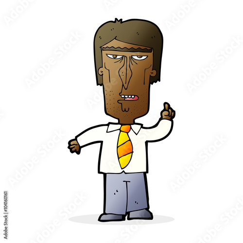 cartoon grumpy boss