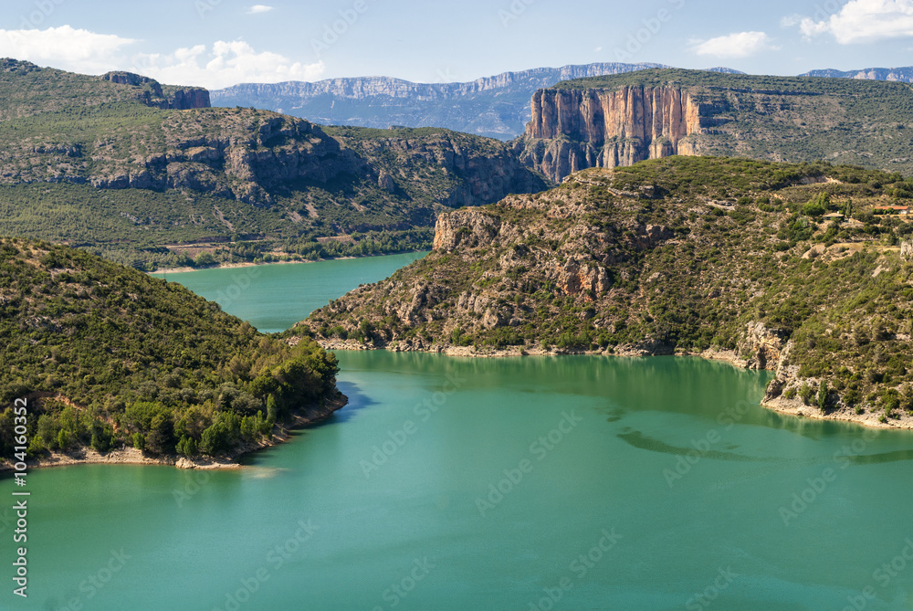 Noguera (Catalunya), river StockFoto Adobe Stock