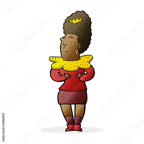 cartoon aristocratic woman