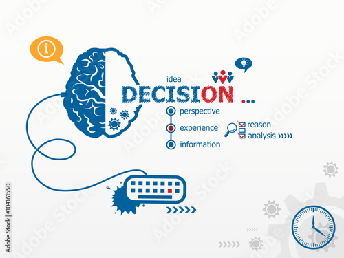 Decision design illustration concepts for business, consulting,
