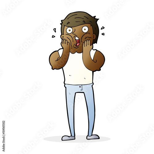 cartoon gasping man
