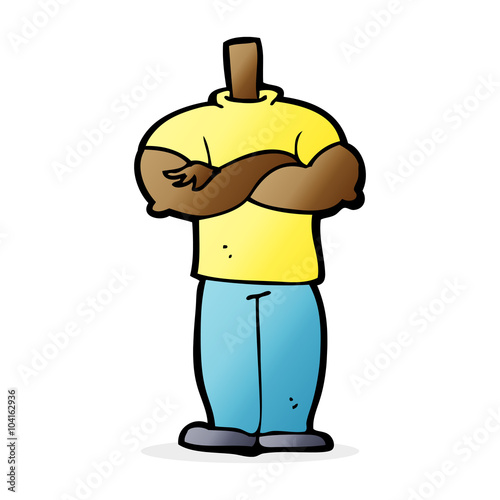 cartoon body with folded arms (mix and match cartoons or add own