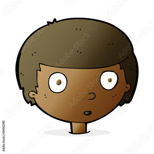 cartoon curious boy