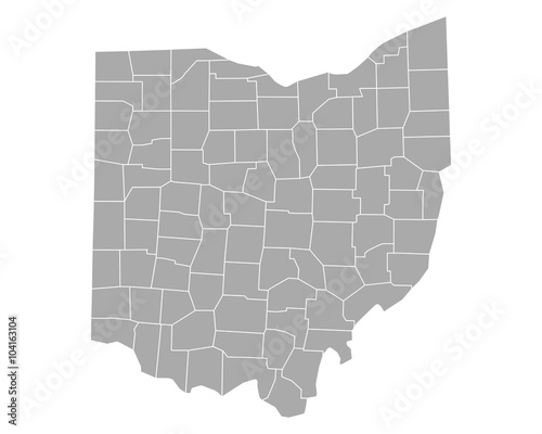 Karte von Ohio photo