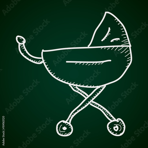 Simple doodle of a pram