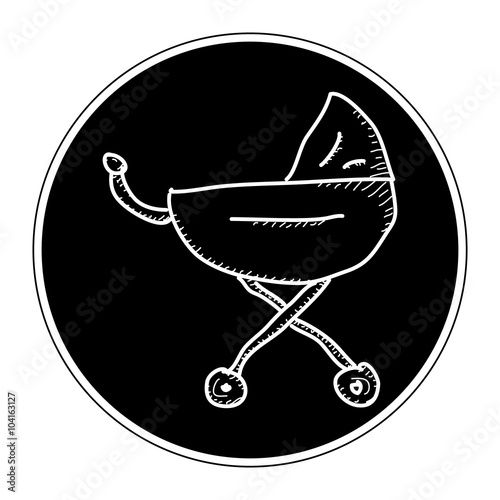 Simple doodle of a pram