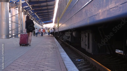 The platform of the railway station
