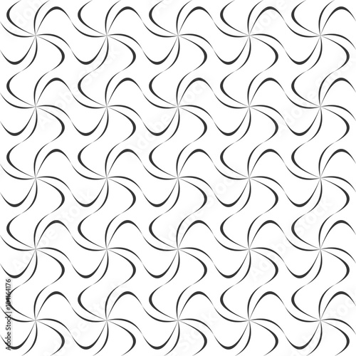 Monochrome seamless wave line pattern