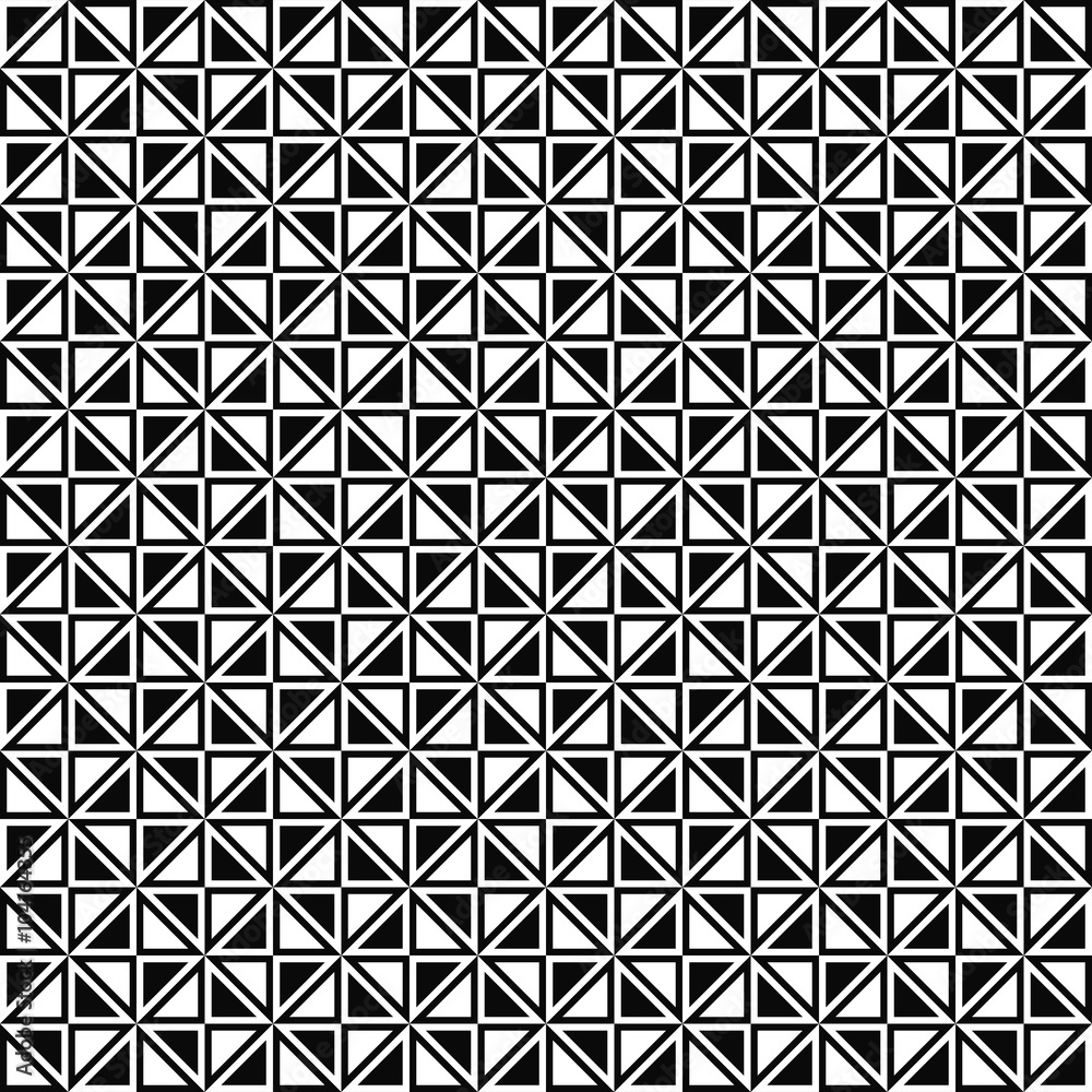 Seamless monochrome triangle pattern design Seamless monochrome triangle pattern design