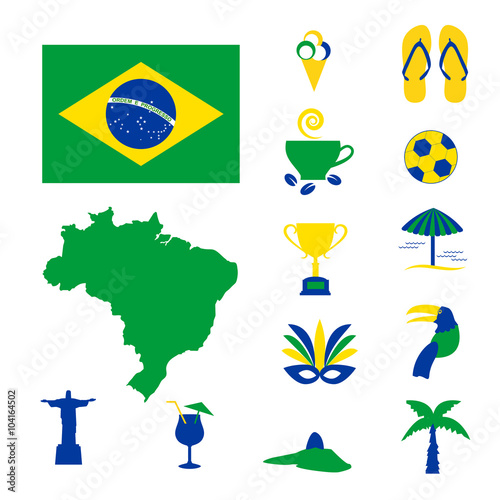 Brazil colorful computer icons