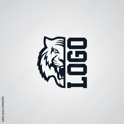 Fototapeta Naklejka Na Ścianę i Meble -  wild tiger logotype theme