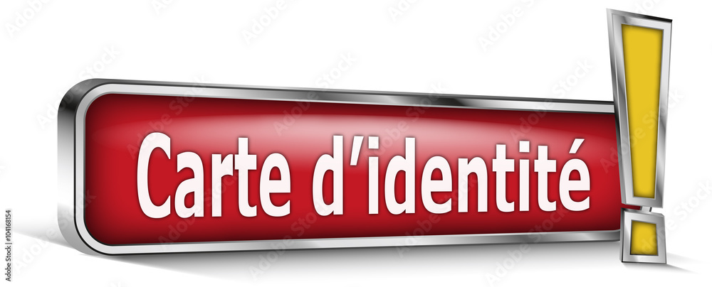 Carte d'identité sur panneau rouge Carte d'identité sur panneau rouge