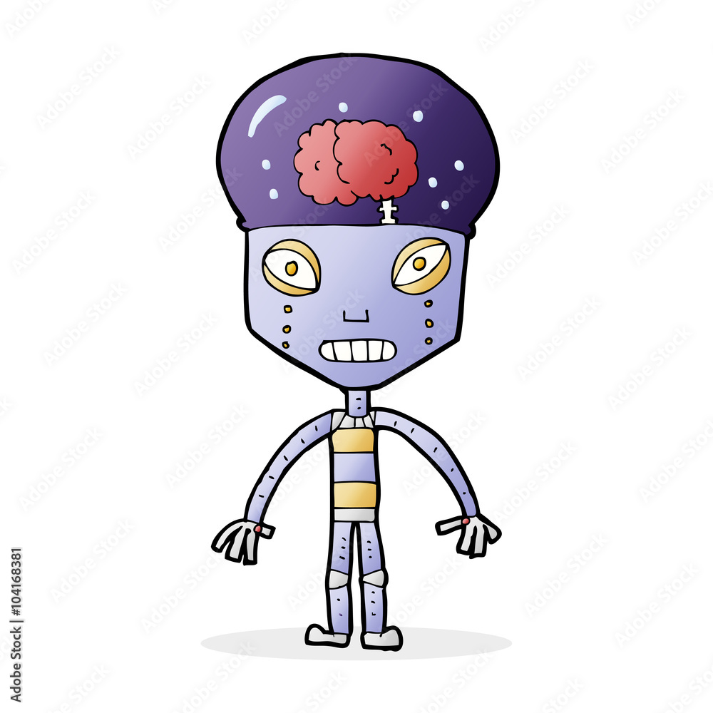 Fototapeta premium cartoon weird robot