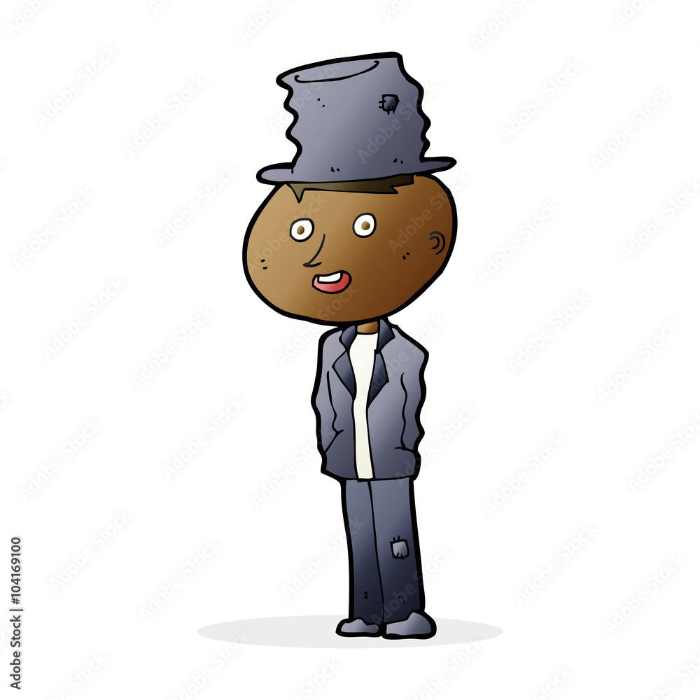 cartoon funny hobo man