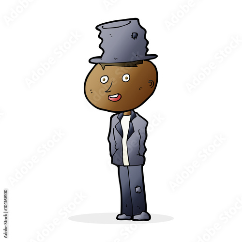 cartoon funny hobo man