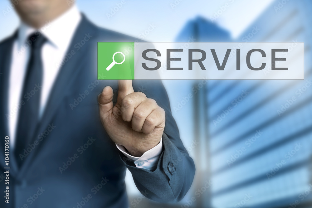 Obraz premium service browser is operated by businessman