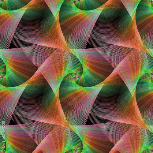 Seamless color fractal veils background