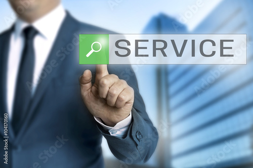 service browser is operated by businessman