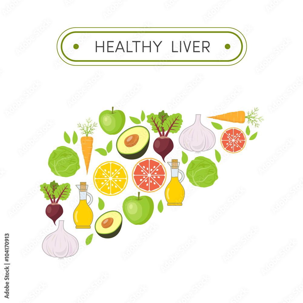 Healthy liver concept Healthy liver concept
