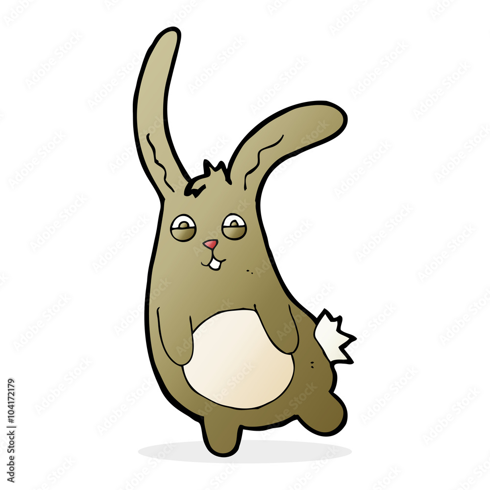 Obraz premium funny cartoon rabbit