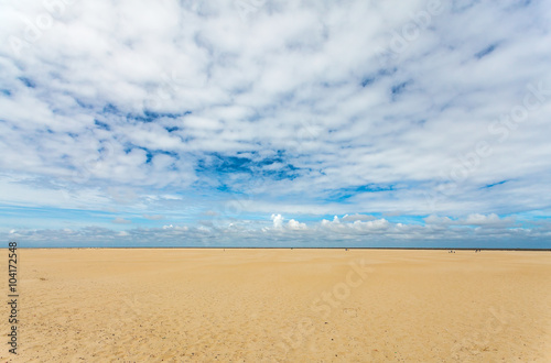 Empty beach at the Dutch island of Texel