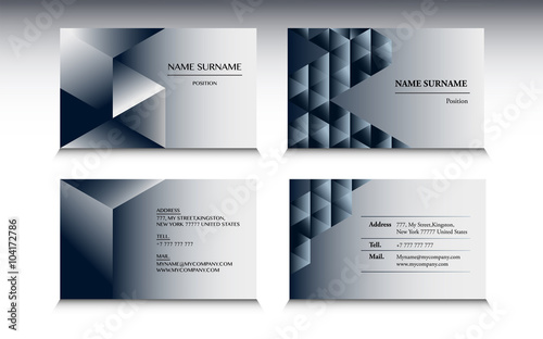 Set of business card template in Minimalist style