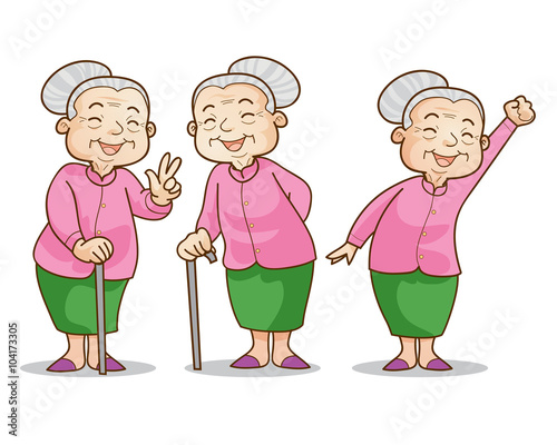 old woman benign